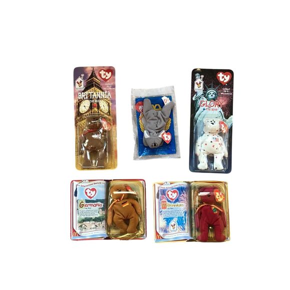 TY BEANIE BABIES LOT 5 Assorted McDonald House, Inter Bear,  Teenie Beanie Mel - Picture 2 of 13